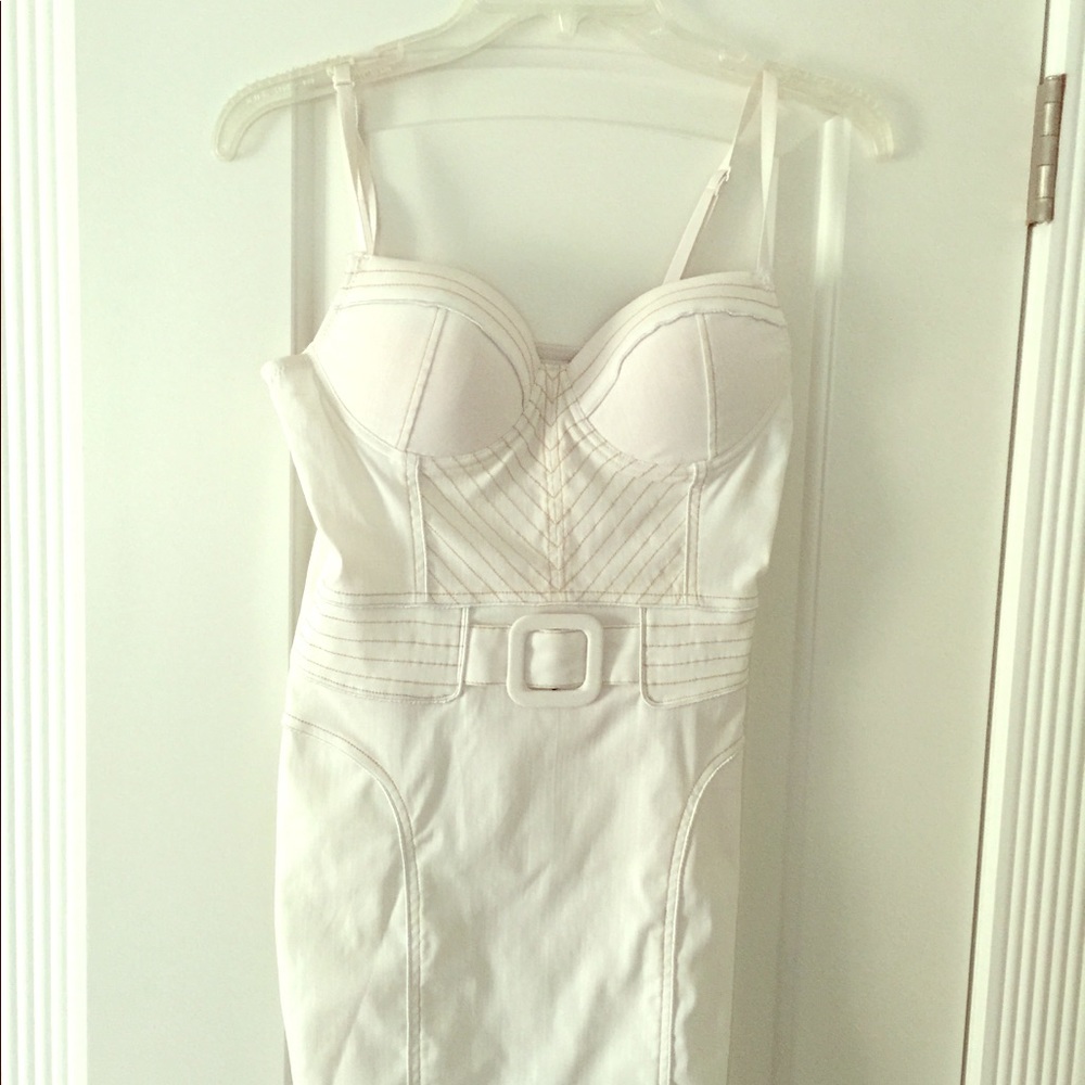 Spring Summer White Jean Dress lightly used